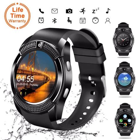 V8 SmartWatch Bluetooth Smartwatch Touch Screen Wrist Watch with Camera/SIM Card Slot ...