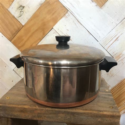 Revere Ware Vintage Copper Bottom Set Or Sauce Pans Stock Etsy