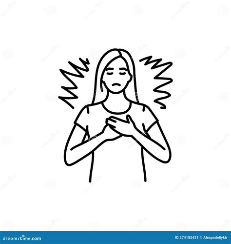 Trauma Healing Meditation Black Line Icon. Stock Vector - Illustration ...