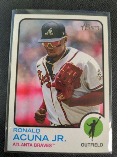 Topps Heritage Ronald Acuna Jr Image Variation Short Print