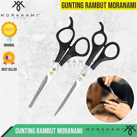 Jual Gunting Rambut Set Gunting Potong Rambut Cukur Rambut Gunting Sasak Rambut Moranami Murah ...