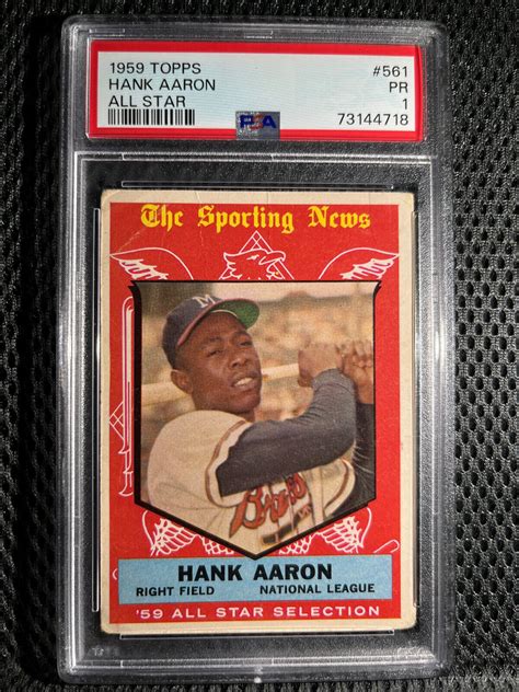 Topps Hank Aaron All Star Hof Psa Pr Braves Ebay