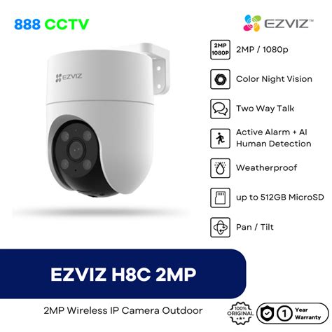 Jual EZVIZ H8C 2MP 1080p Smart CCTV Wifi IP Camera Outdoor Pan Tilt