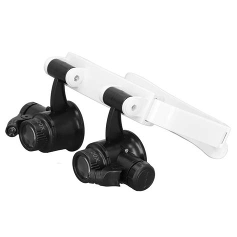 Sonew Loupes Loupe montée sur la tête avec lumière LED 4 lentilles