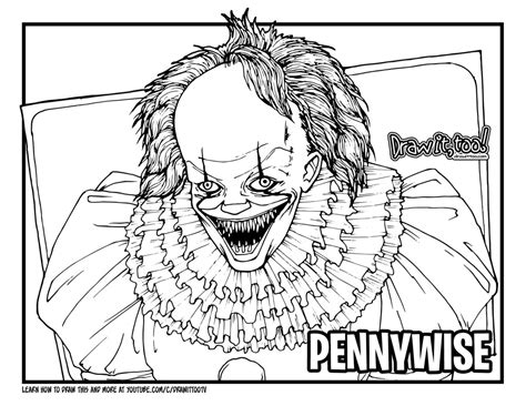 How To Draw Pennywise With Teeth It Drawing Tutorial Draw It Too