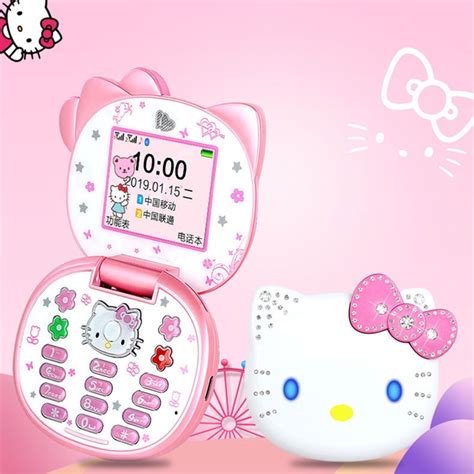 Kawaii Hello Kitty Flip Dual Sim Card Unlocked Cellphone Kuru Store