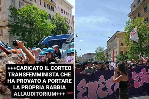 Stati generali della natalità a Roma scontri tra Polizia e manifestanti