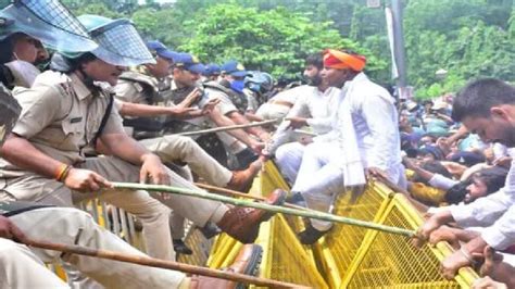 Bhopal Hungama In Congress March Jawahar Chowk Jeetu Patwari And Many