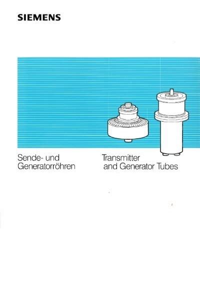 SIEMENS Frank S Electron Tube Data Sheets