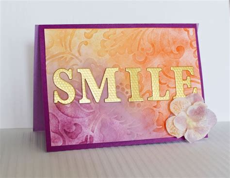 Jeri Vann My Creative Mind DCWV Watercolor Smile Card Cartas Crear