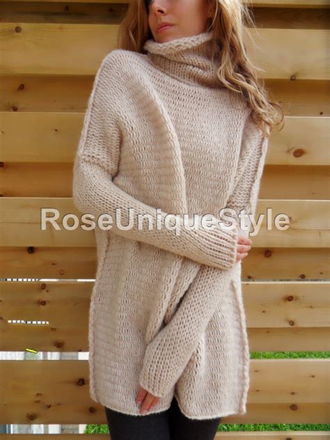 Oversized Chunky Knit Sweater Slouchy Bulky Loose Fit