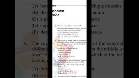 Mcqs Of Gross Anatomy Of Abdomen Part 1 YouTube