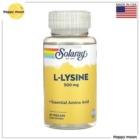 Solaray L Lysine 500 Mg 60 VegCaps Shopee Thailand