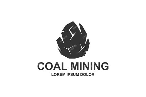 Premium Vector Coal Mining Quarry Mineral Energy Logo Icon Design