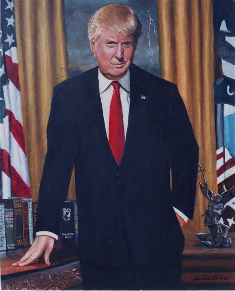 President Donald Trump Painting By Henry Godines Fine Art America