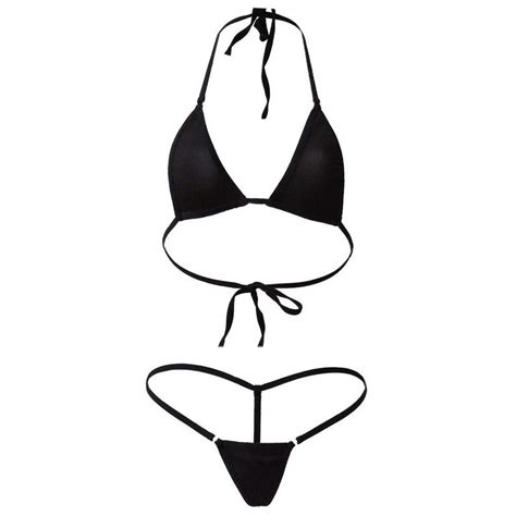 Micro Bikini Mayo Sexy Extreme Micro Bikini G String Bikini Solid Color