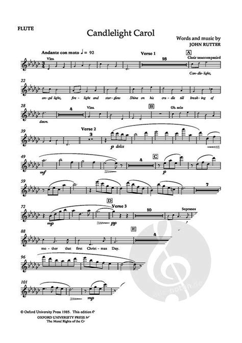 Candlelight Carol by John Rutter (Download) » Mixed Choir Sheet Music