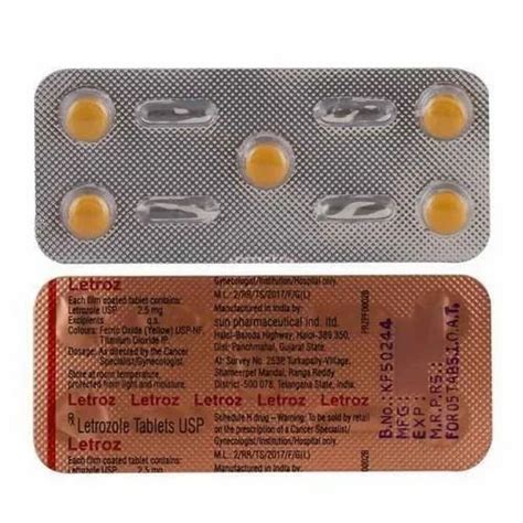 Sun Pharma Letrozole 2 5mg Tablet Packaging Size 10 At 206 66