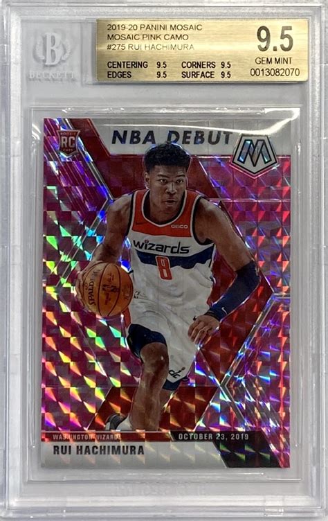 Bgs Panini Mosaic Nba Debut Pink Camo Prizm Ref Rc