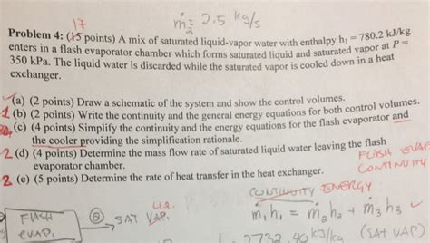 Solved A mix of saturated liquid-vapor water with enthalpy | Chegg.com