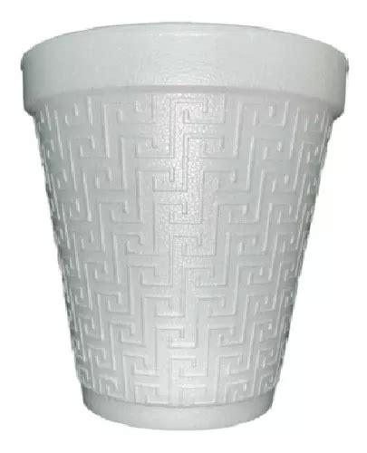 Vaso De Unicel Caja Con Paq Piezas C U T Rmico Ful Color Blanco