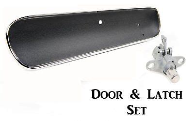 1965 Mustang Glove Box Door And Latch Standard Black Curved By ACP