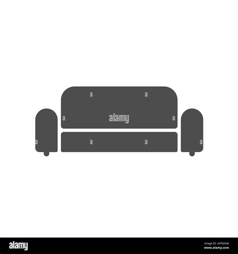 Sofa Silhouette Vector Icon Isolated On White Stock Vector Image And Art