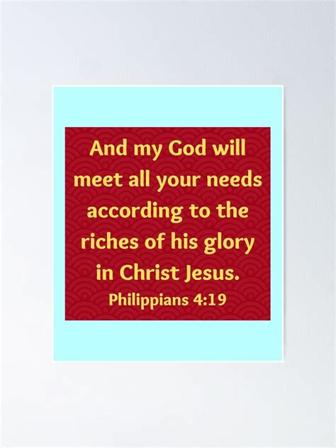 Bible Verse Philippians Poster For Sale By Biblecreations