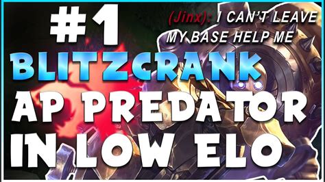 Rank 1 Blitzcrank Full Ap In Low Elo 1 Hook 1 Kill League Of