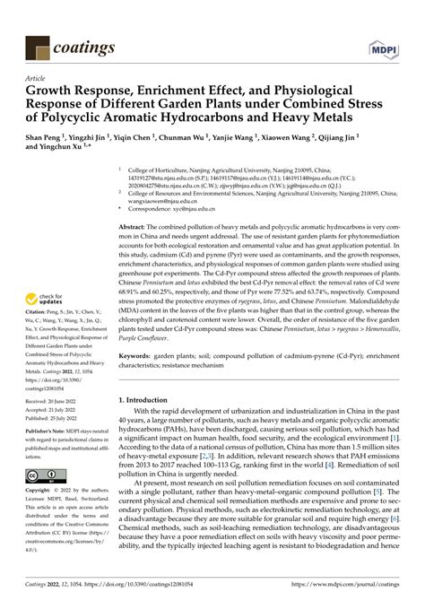 PDF Growth Response Enrichment Effect And Physiological Response Of