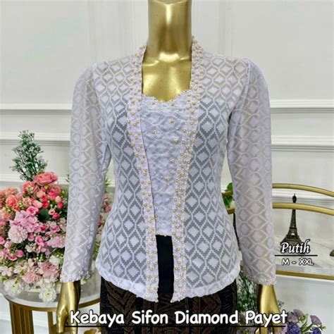 Jual Kebaya Sifon Diamond Payet Shopee Indonesia