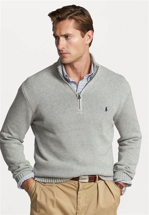 Polo Ralph Lauren Quarter Zip Jumper Jumper Andover Heather Light Grey Zalando Ie