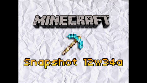 Minecraft Snapshots 12w34a YouTube