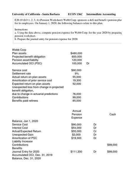 SOLUTION ECON 136C University Of California Webb Corp Pension