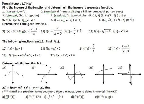 Composition Of Functions Worksheet