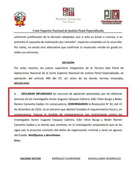 Gabinete en la sombra Poder Judicial ratificó comparecencia con