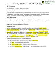 DM Case Study Docx Rasmussen University NUR2063 Essentials Of