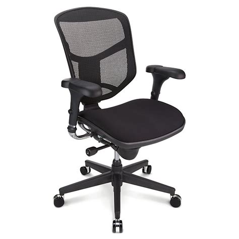 WorkPro Quantum 9000 Series Ergonomic Mid Back Mesh Fabric Chair Black