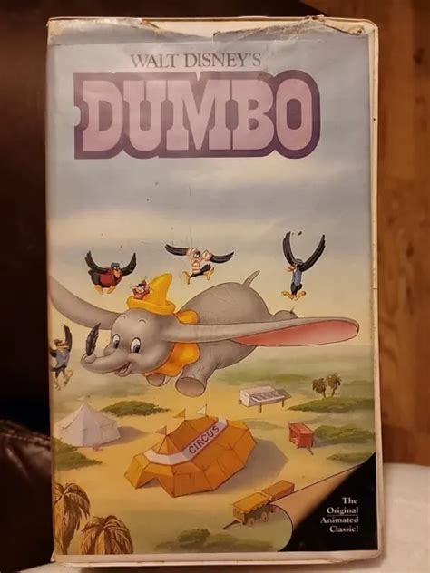 DUMBO VHS WALT Disney Black Diamond Classics RARE PINK Spine Vintage