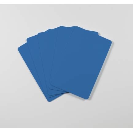 Blank plastic cards (blue) | Datacard Shop