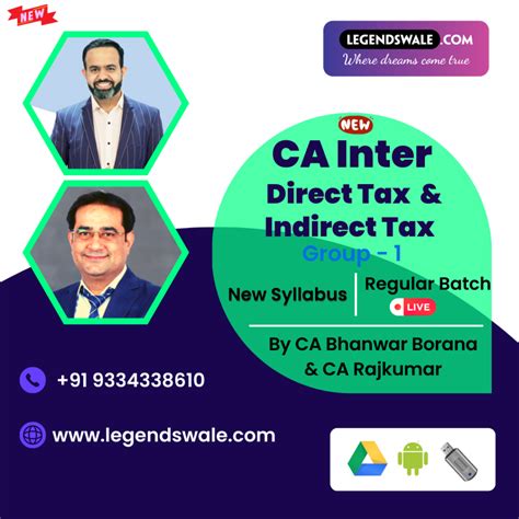 CA Inter New Syllabus Direct Indirect Taxation Regular Batch By CA