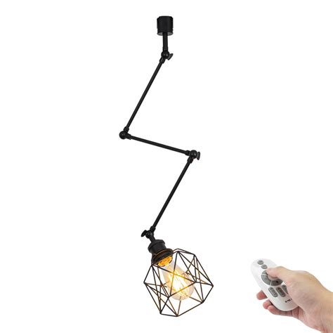 Fsliving Remote Control J Type Track Pendant Light With Adjustable Arm