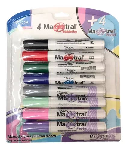 Estuche Con 8 Marcadores Magistral Pastel De Pizarrón Blanco Mercadolibre