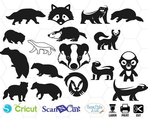 Badgers Svg Svg Files For Cricut Badger Clipart Svg For Etsy