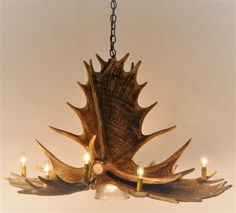 Moose 6 Antler Chandelier Cast Horn Designs