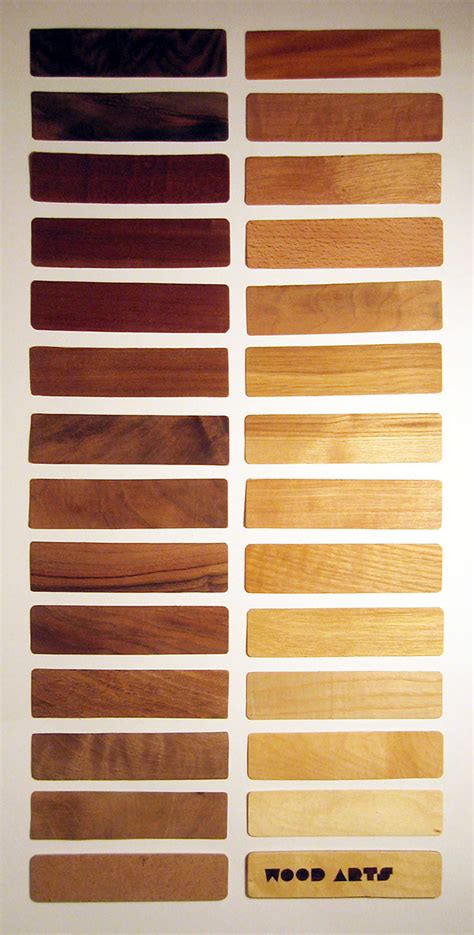 Wood color chart on Student Show