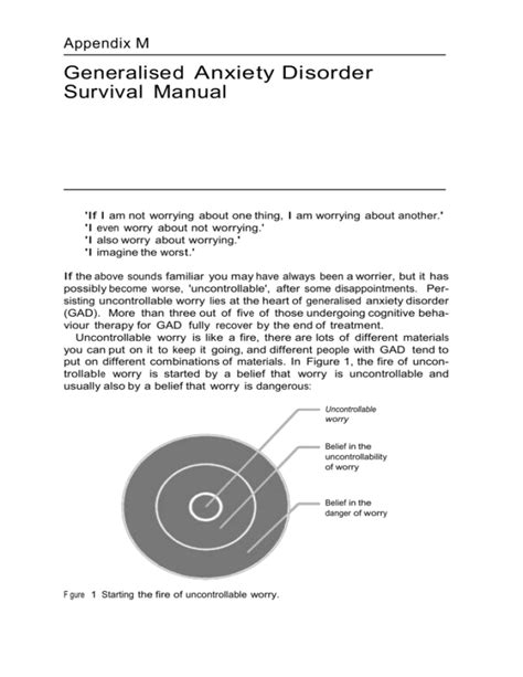 Generalised Anxiety Disorder Survival Manual