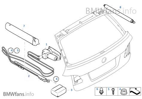 Heckklappe Hydraulikteile BMW 5 E61 525d M57N Europa