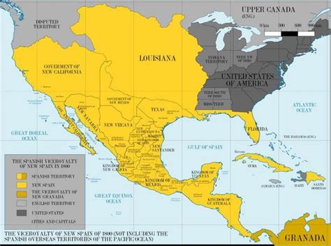 Mexico 1800 map - Map of Mexico 1800 (Central America - Americas)