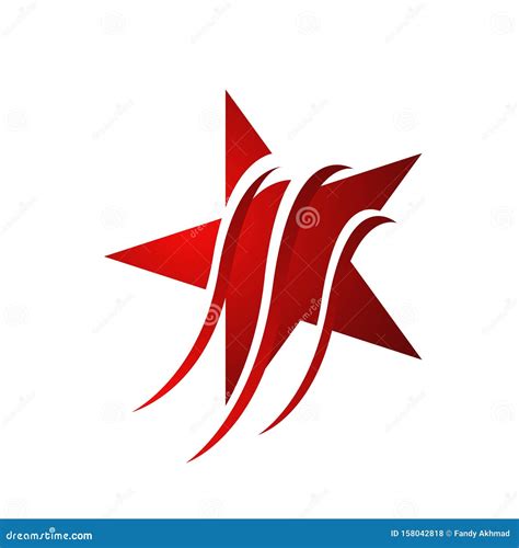 Abstract Shooting Star Logo Vector Icon Decorative And Creative Five